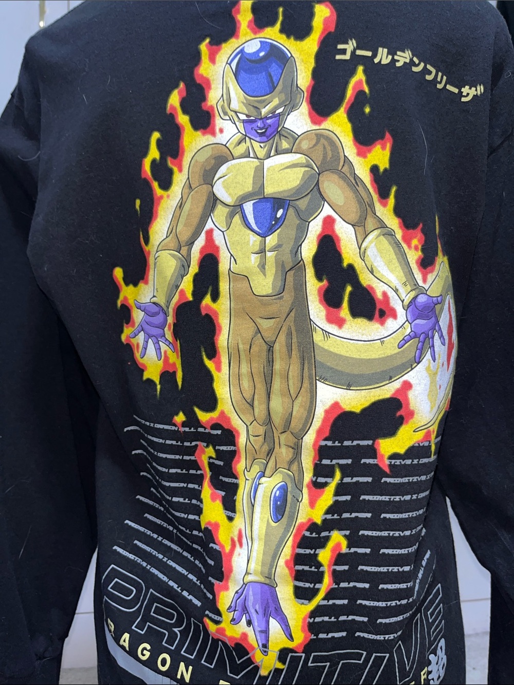 Dragon Ball Z Black Long Sleeve Tee with Graphic Back